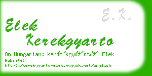 elek kerekgyarto business card